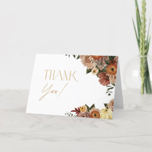Herfst In Liefde Herfst Bloemen Baby shower Bedankkaart