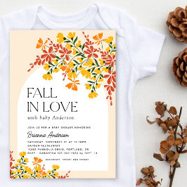 Herfst In Liefde Herfst Bloemen Baby shower Kaart