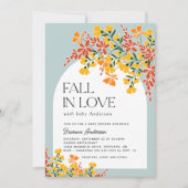 Herfst In Liefde Herfst Bloemen Baby shower Kaart (Voorkant)