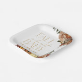 Herfst In Liefde Herfst Bloemen Baby shower Papieren Bordje (Gebogen)