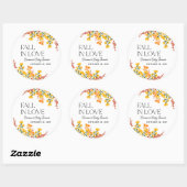 Herfst In Liefde Herfst Bloemen Baby shower Ronde Sticker (Vel)