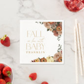 Herfst In Liefde Herfst Bloemen Baby shower Servet (Insitu)