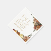 Herfst In Liefde Herfst Bloemen Baby shower Servet (Hoek)