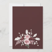 Herfst in liefde Herfst Bloemen Bourgondië Vrijgez Kaart (Achterkant)