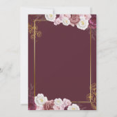 Herfst in liefde Herfst Bloemen Bourgondië Vrijgez Kaart (Achterkant)