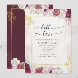 Herfst in liefde Herfst Bloemen Bourgondië Vrijgez Kaart