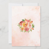 Herfst In Liefde Herfst Bloemen Geometrisch Vrijge Kaart (Achterkant)