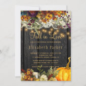 Herfst in Liefde herfst bloemenkant hout vrijgezel Kaart (Voorkant)