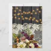 Herfst in Liefde herfst bloemenkant hout vrijgezel Kaart (Achterkant)