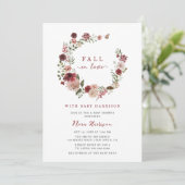 Herfst in liefde Herfst bloemenkrans Baby shower Kaart (Staand voorkant)