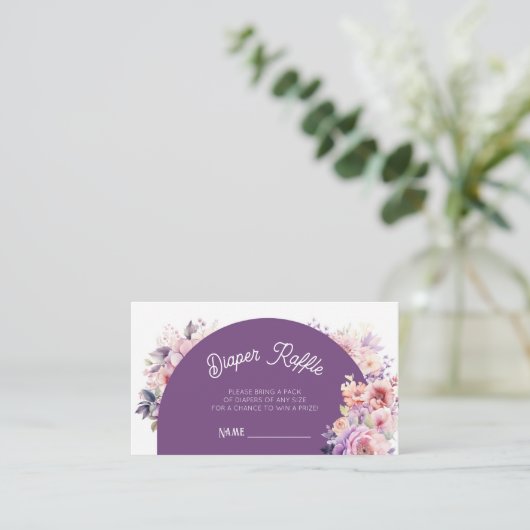 Herfst in liefde herfst bloemenwinkel baby Luier l Informatiekaartje (Staand voorkant)