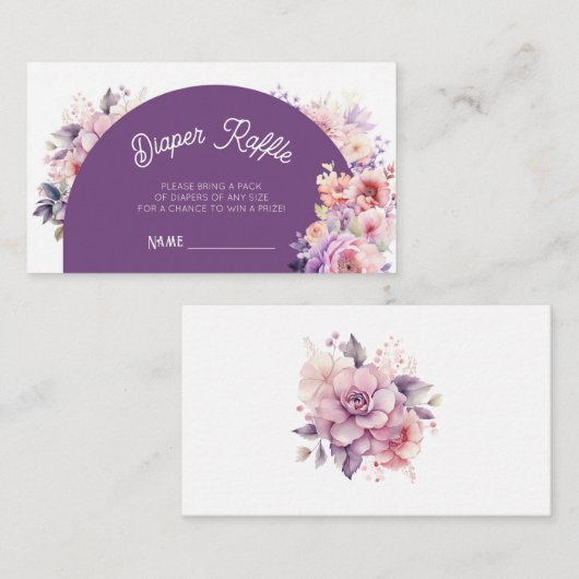 Herfst in liefde herfst bloemenwinkel baby Luier l Informatiekaartje (Voorkant / Achterkant)