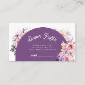 Herfst in liefde herfst bloemenwinkel baby Luier l Informatiekaartje (Voorkant)