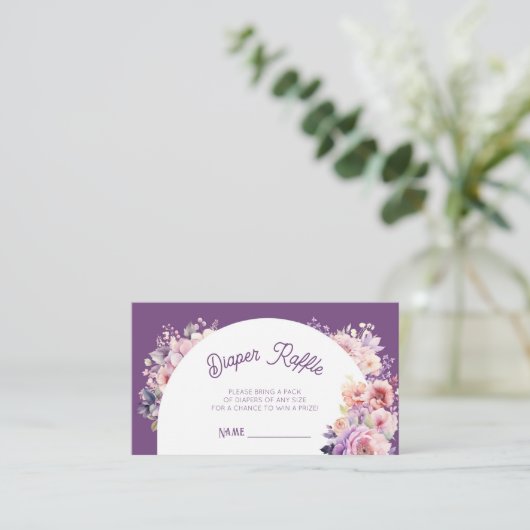 Herfst in liefde herfst bloemenwinkel baby Luier l Informatiekaartje (Staand voorkant)