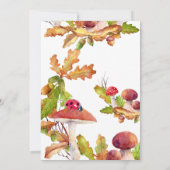 Herfst in liefde, herfst bos, paddenstoel Baby sho Kaart (Achterkant)