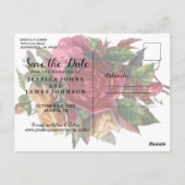 Herfst in Liefde Herfst Bourgondië Goud Save the D Briefkaart (Achterkant)