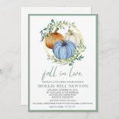 Herfst in liefde Herfst bruids doucheuitnodiging Kaart (Voorkant / Achterkant)