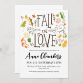 herfst in liefde herfst bruidsdouche uitnodigingen (Voorkant / Achterkant)