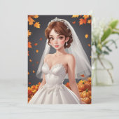 herfst in liefde herfst bruidsdouche uitnodigingen (Staand voorkant)