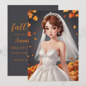 herfst in liefde herfst bruidsdouche uitnodigingen (Voorkant / Achterkant)
