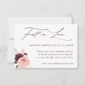 Herfst in Liefde Herfst bruiloft QR Code RSVP Kaartje (Voorkant)