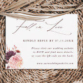 Herfst in Liefde Herfst bruiloft QR Code RSVP Kaartje