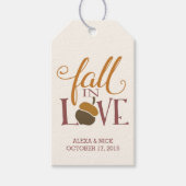 Herfst in liefde | Herfst eikel gunst Cadeaulabel (Voorkant)