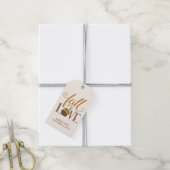 Herfst in liefde | Herfst eikel gunst Cadeaulabel (Met Touw)