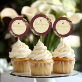 Herfst in liefde Herfst Floral Elegant Bourgondië Ronde Sticker