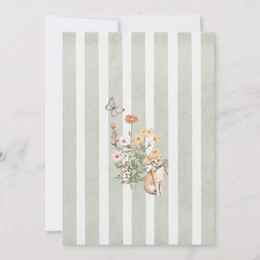 Herfst in Liefde  Herfst Floral Sage Baby shower Kaart (Achterkant)