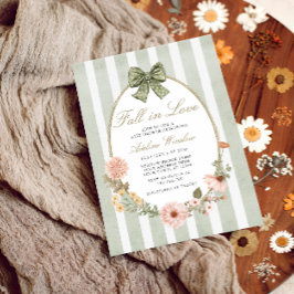Herfst in Liefde  Herfst Floral Sage Baby shower Kaart