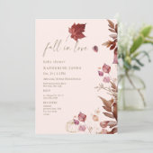 Herfst in Liefde Herfst Foliage Blush Baby shower Kaart (Staand voorkant)