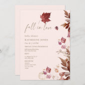 Herfst in Liefde Herfst Foliage Blush Baby shower Kaart (Voorkant / Achterkant)