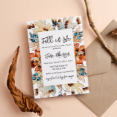 Herfst in liefde herfst gebladerte bessen Baby sho Kaart