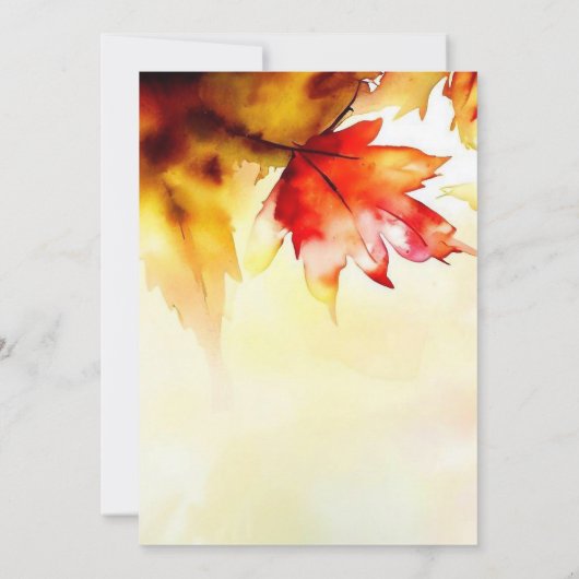 Herfst in liefde herfst gebladerte Vrijgezellenfee Kaart (Achterkant)