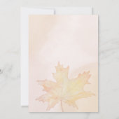 Herfst in liefde herfst gebladerte vrijgezellenfee kaart (Achterkant)