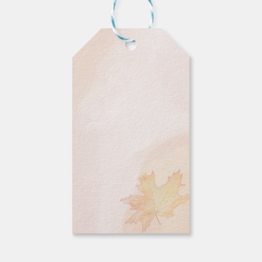 Herfst in liefde herfst gebladerte zonnebloem brui cadeaulabel (Achterkant)