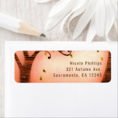 Herfst in liefde herfst grillige aangepaste uitnod etiket (Insitu)