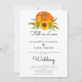 Herfst in Liefde Herfst Herfst Zonnebloem Pompoen Kaart (Voorkant)