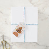 Herfst in liefde Herfst kleine teddybeer pompoen Cadeaulabel (Met Touw)