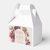 Herfst in liefde herfst krans boog roze Baby showe Bedankdoosjes (Voorkant Zijde)