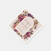 Herfst in liefde herfst krans boog roze Baby showe Servet (Hoek)