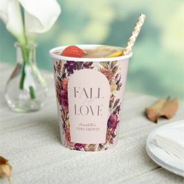 Herfst in liefde herfst krans boog roze Vrijgezell Papieren Bekers