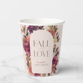 Herfst in liefde herfst krans boog roze Vrijgezell Papieren Bekers (Achterkant)