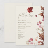 Herfst in Liefde Herfst Li'l Pompoen Cream Baby sh Kaart (Voorkant / Achterkant)