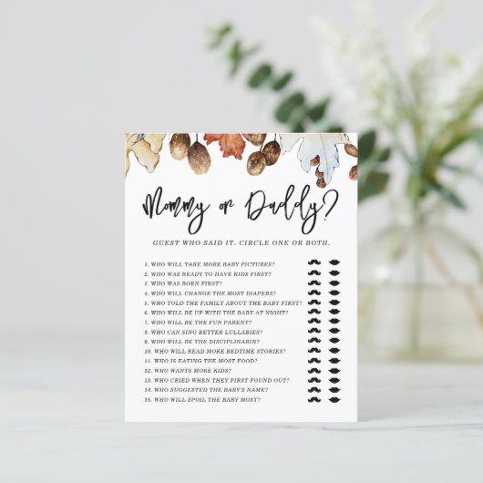 Herfst in liefde herfst mama of papa Baby shower (Staand voorkant)