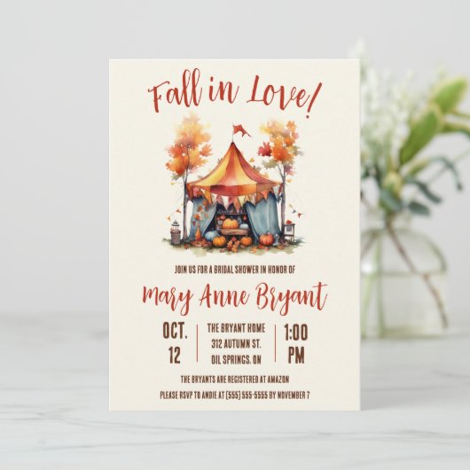 Herfst in Liefde, Herfst, Markt, Vrijgezellenfeest Kaart (Staand voorkant)