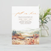 Herfst in Liefde Herfst Natuur Verlovingsfeest Kaart (Staand voorkant)