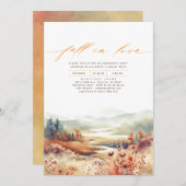 Herfst in Liefde Herfst Natuur Verlovingsfeest Kaart (Voorkant / Achterkant)