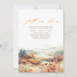 Herfst in Liefde Herfst Natuur Verlovingsfeest Kaart